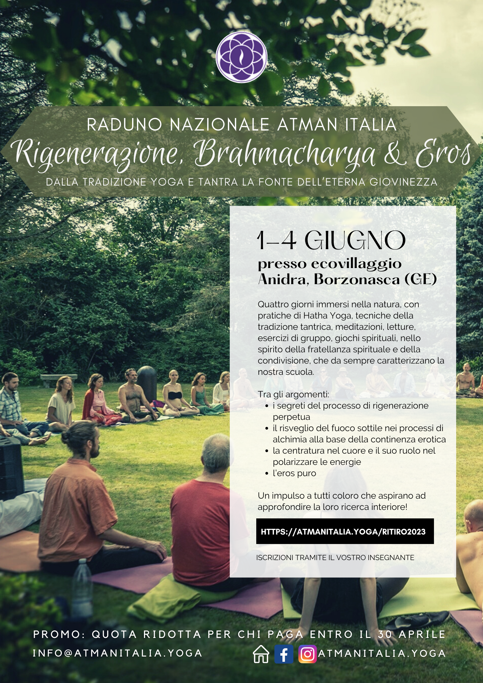 Rigenerazione, Brahmacharya ed Eros - Raduno nazionale Atman Italia